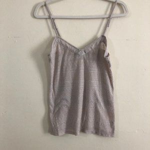 american eagle sparkly silver detailed tank top